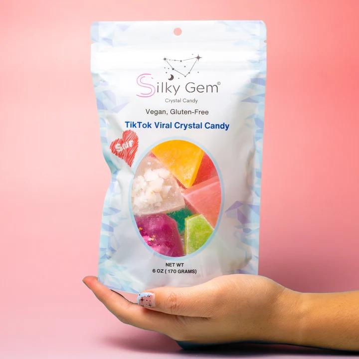 Silky Gems Crystal Candy Duo – Assorted & Sour Snack Bites (Vegan & Halal)