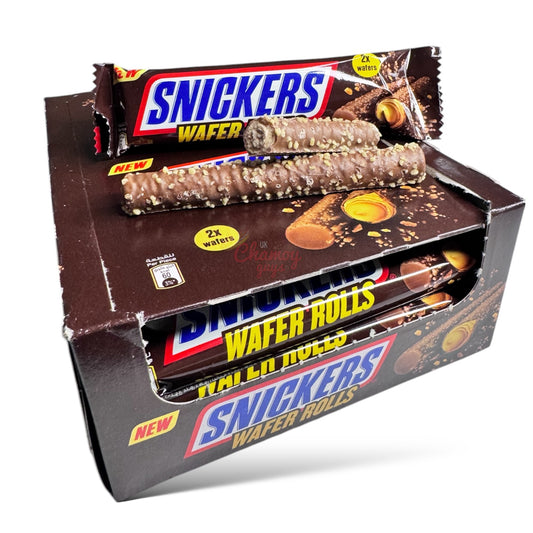 Snickers Wafer Rolls - 24 x 24g FULL BOX (Past Dated)