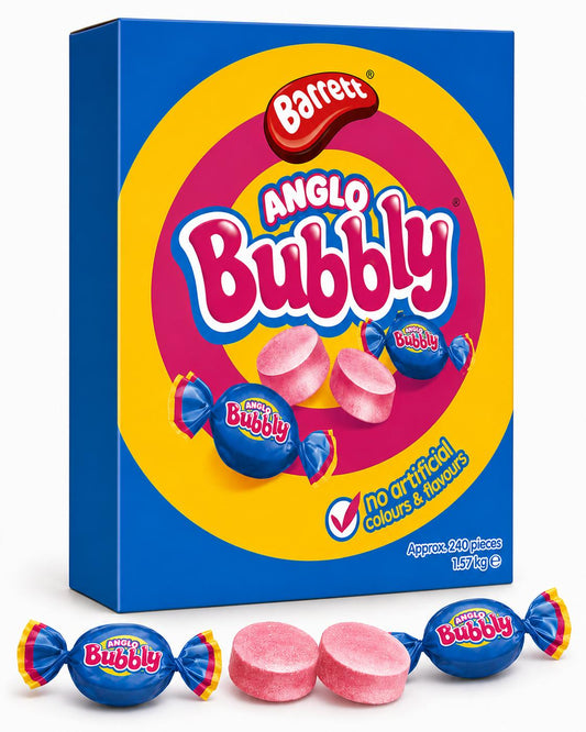 Barrett Anglo Bubbly Bubblegum - Approv. 240 pieces 1.37kg | Halal UK Bubblegum