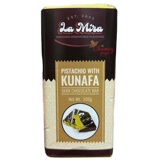 La Mira - DUBAI Chocolate Bar PISTACHIO & KUNAFA Dark Choc - 200g (DUBAI IMPORT)