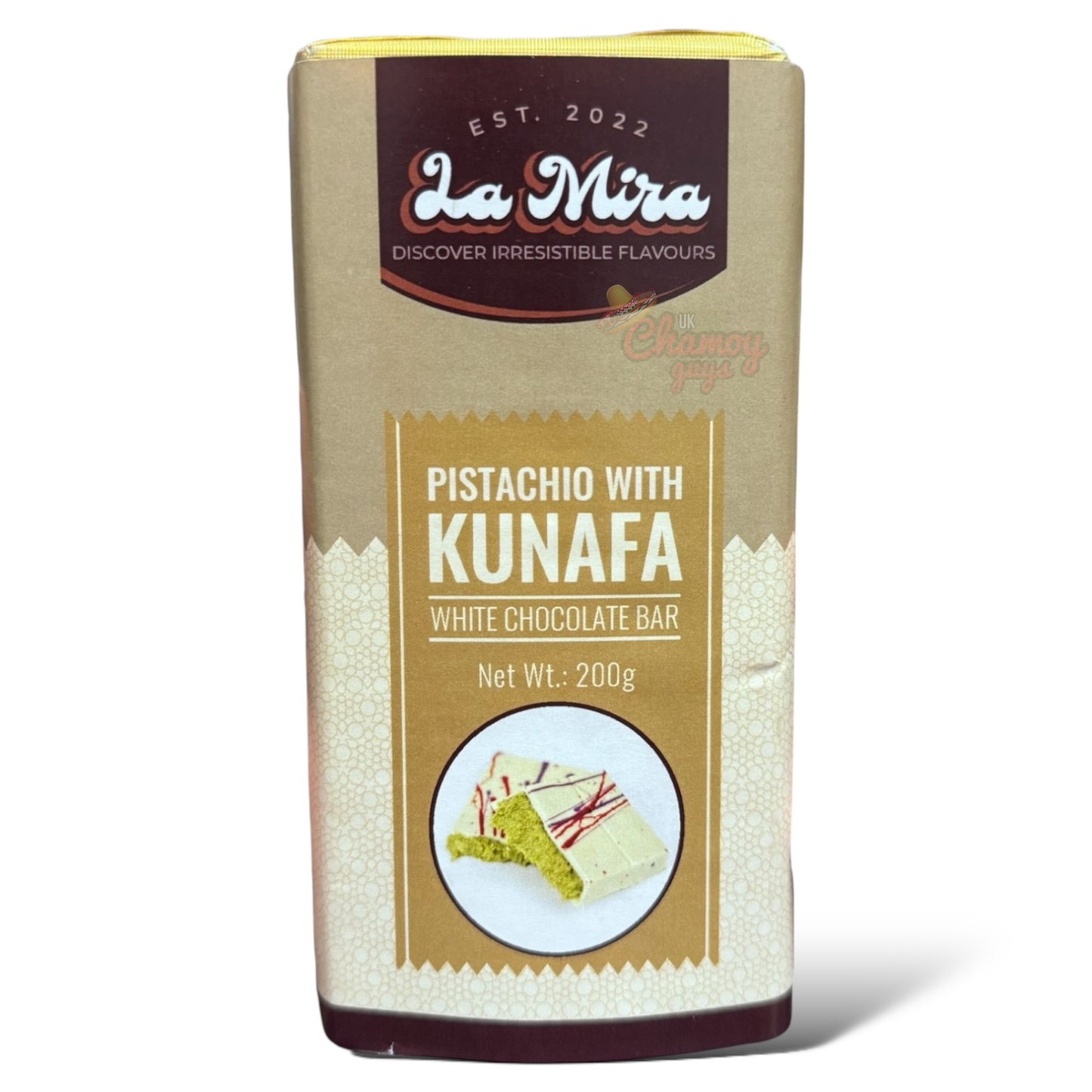 La Mira - DUBAI Chocolate Bar PISTACHIO & KUNAFA White Choc - 200g (DUBAI IMPORT)