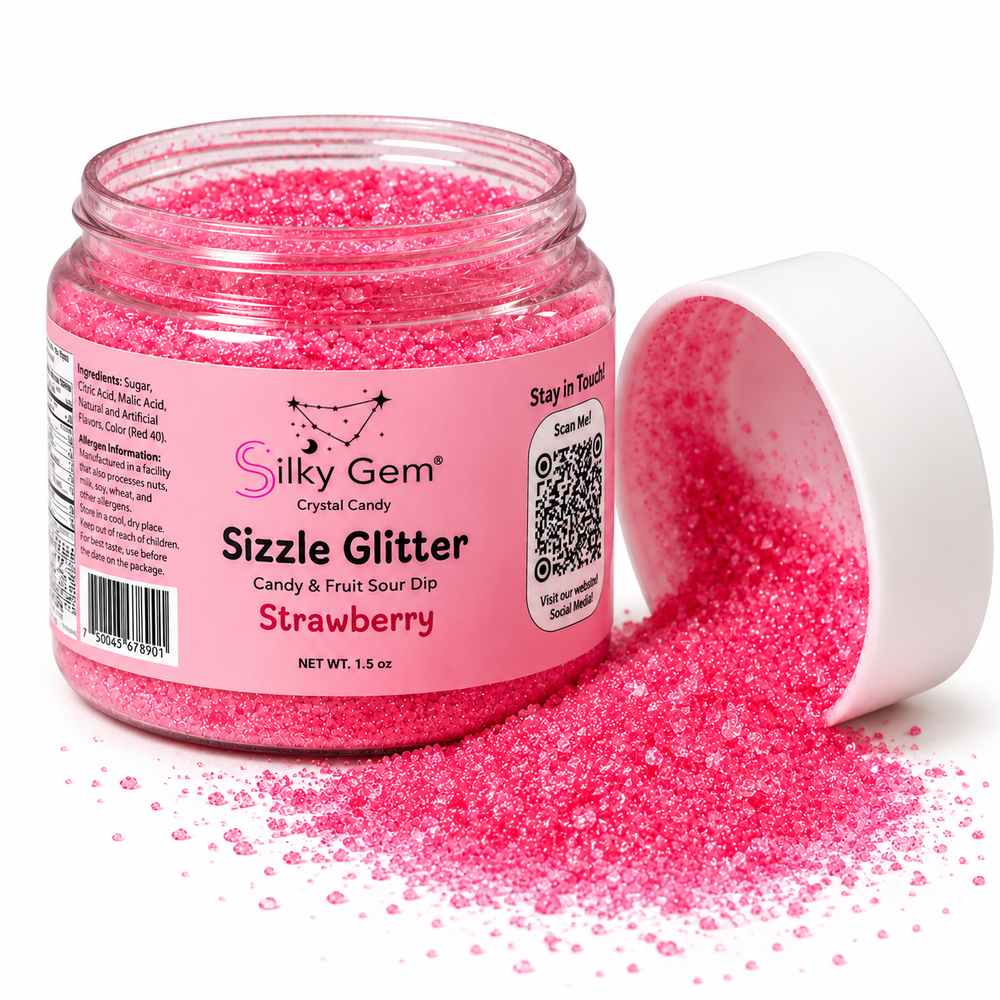 Silky Gem Sour Sizzle Glitter 1.5oz - Strawberry