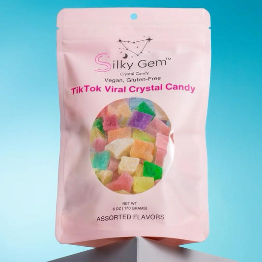 Silky Gems Crystal Candy Duo – Assorted & Sour Snack Bites (Vegan & Halal)