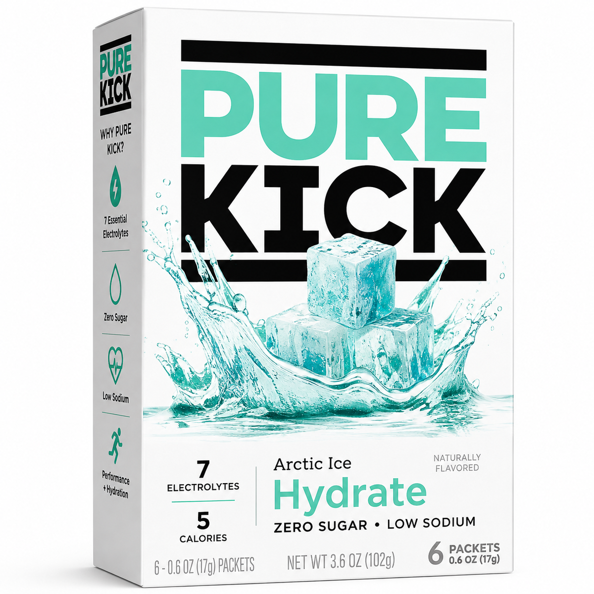 Pure Kick Arctic Ice Hydrate Drink Mix Sachets