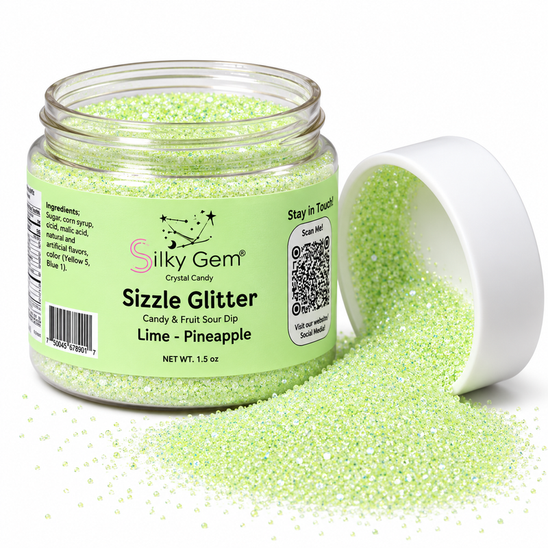 Silky Gem Sour Sizzle Glitter 1.5oz - Lime Pineapple