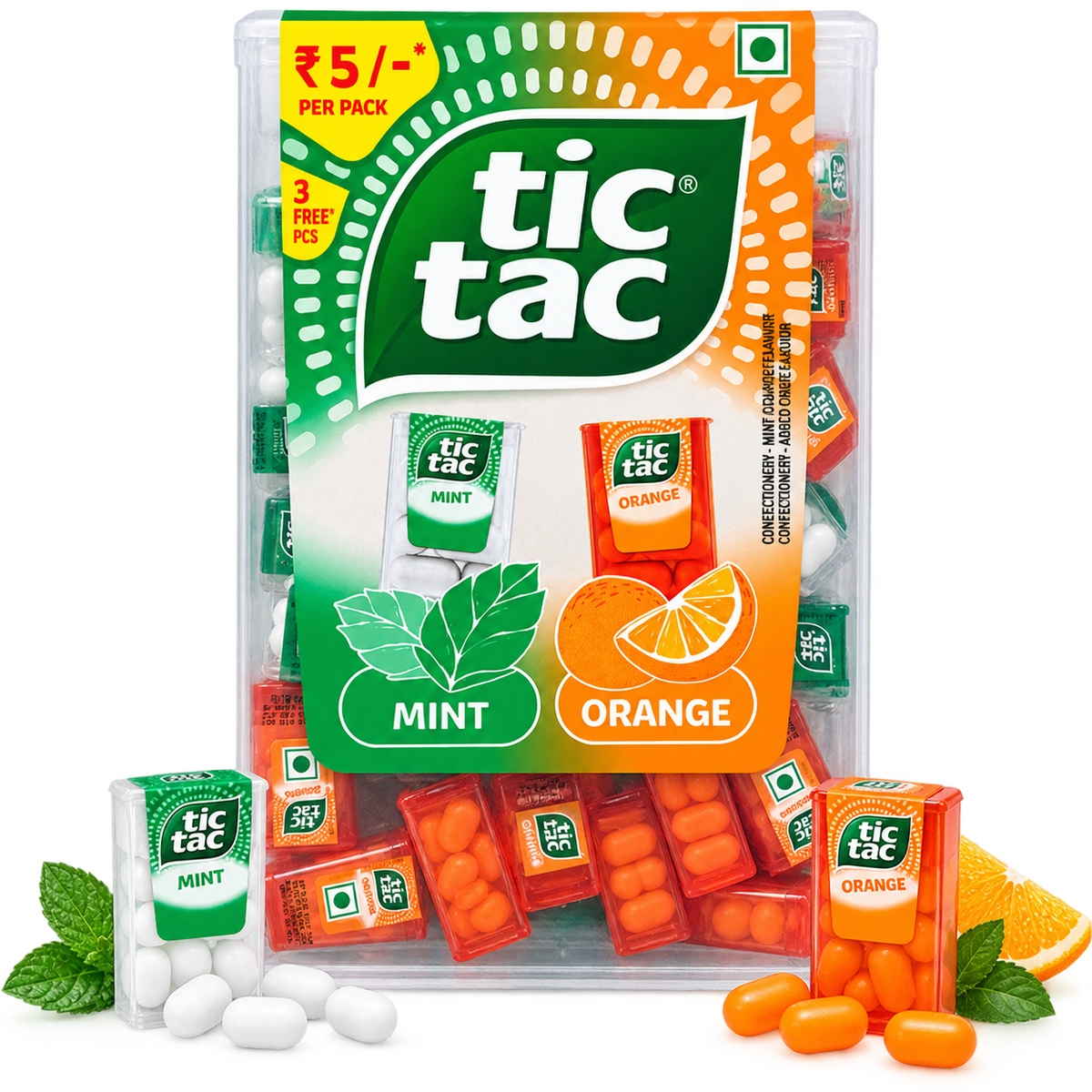 75 Mini Packs - Tic Tac Mint & Orange Multipack