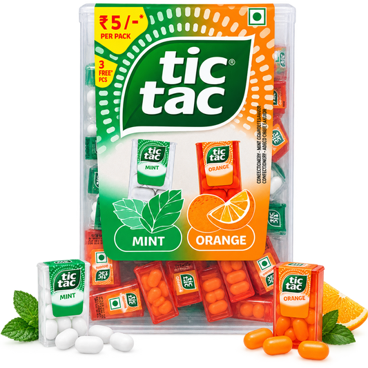 75 Mini Packs - Tic Tac Mint & Orange Multipack