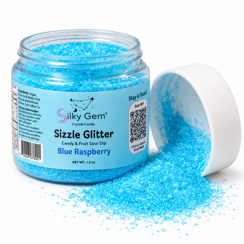 Silky Gem Sour Sizzle Glitter 1.5oz - Blue Raspberry