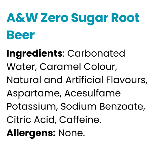 A&W Zero Sugar Root Beer - 12fl.oz (355ml)