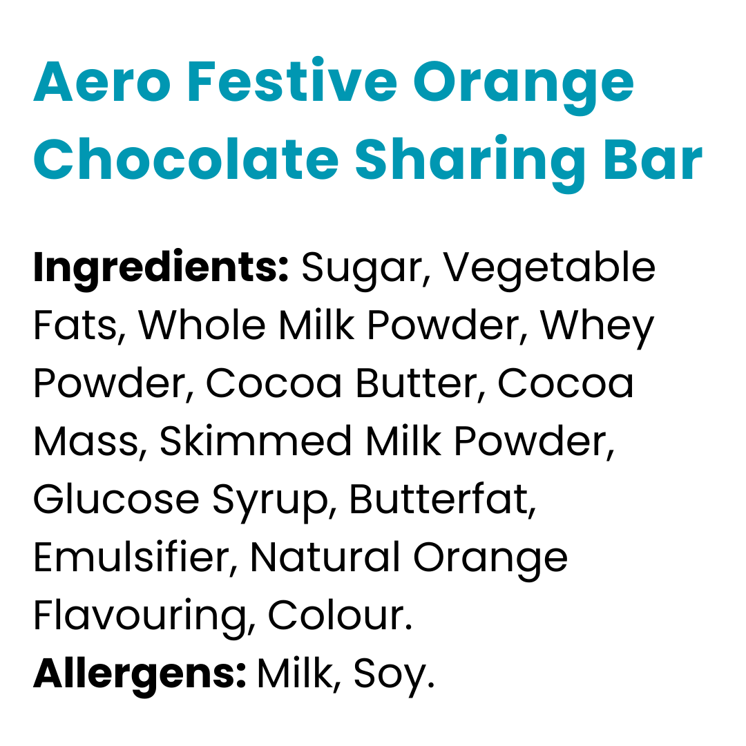 Aero Festive Orange Chocolate Sharing Bar 90g