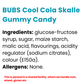 BUBS Cool Cola Skalle Gummy Candy 90g