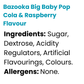 Bazooka Big Baby Pop Cola & Raspberry Flavour 32g