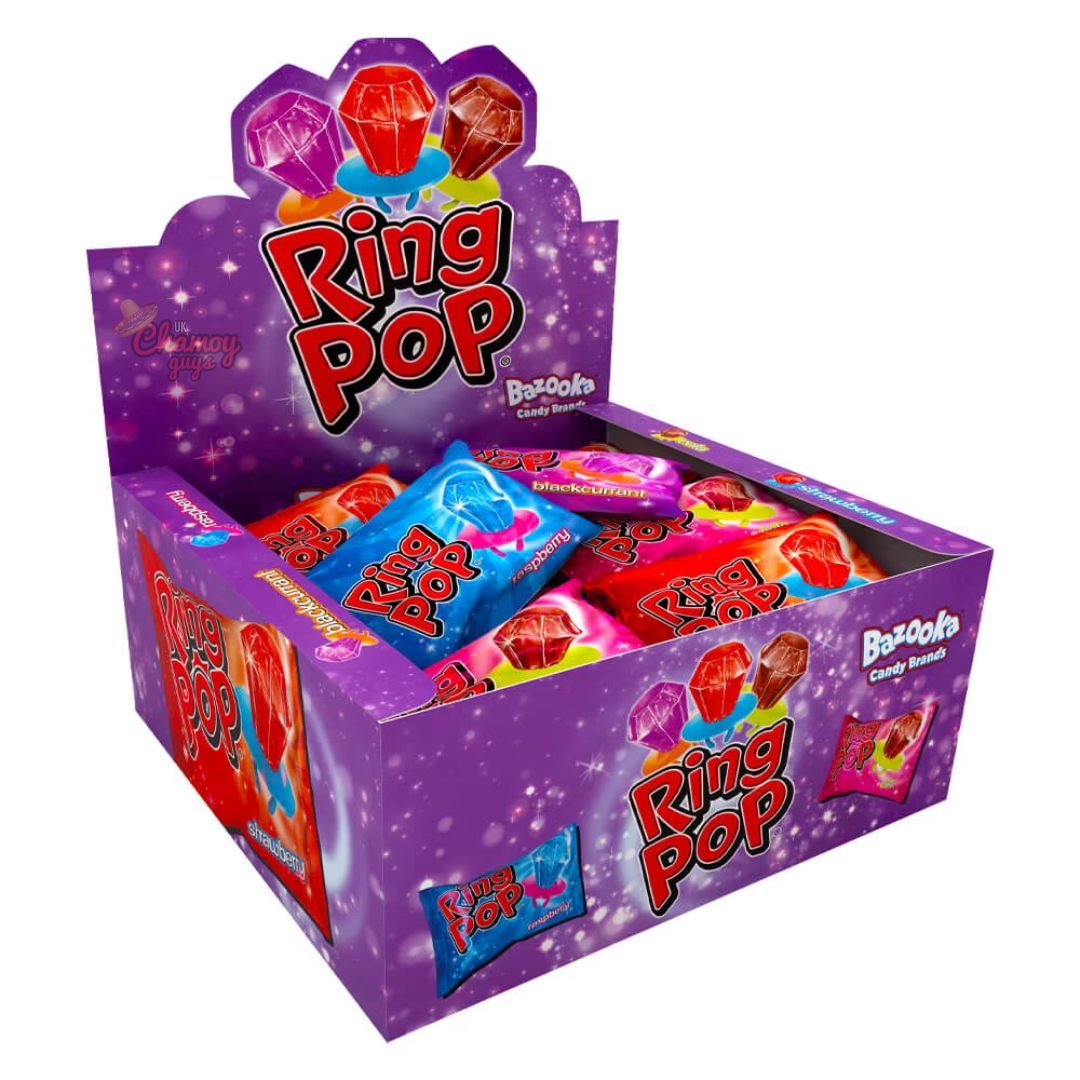 Bazooka Ring Pop Candy Assortment Party Pack - FULL BOX – Chamoy Guys Uk