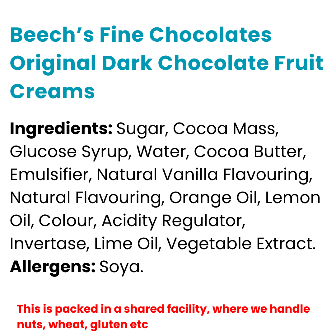 Beech’s Fine Chocolates Original Dark Chocolate Fruit Creams