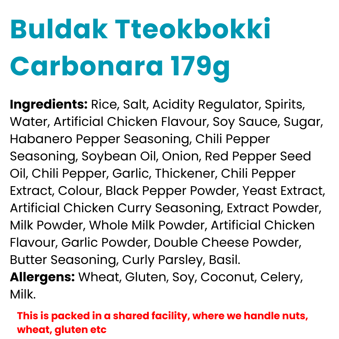 Buldak Tteokbokki Carbonara 179g