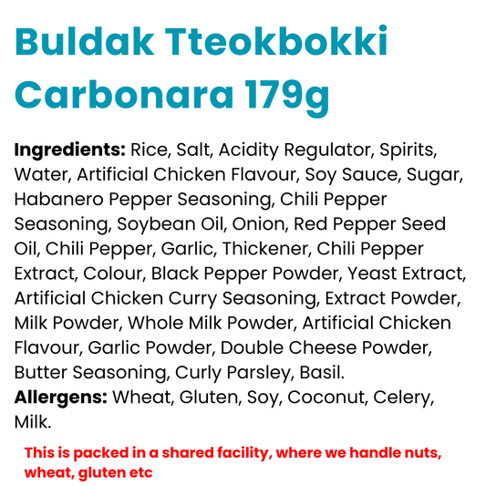 Buldak Tteokbokki Carbonara 179g