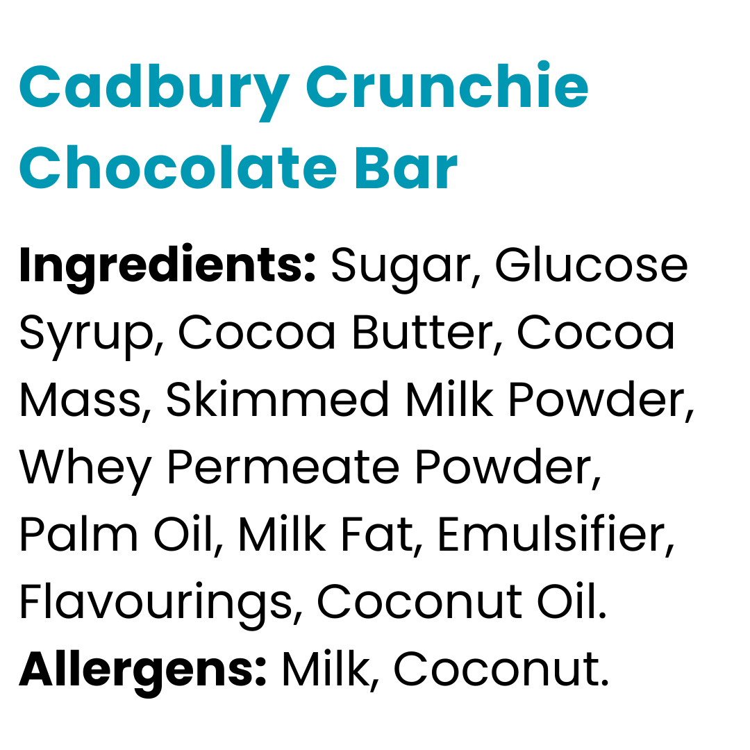 Cadbury Crunchie Chocolate Bar 40g x 48