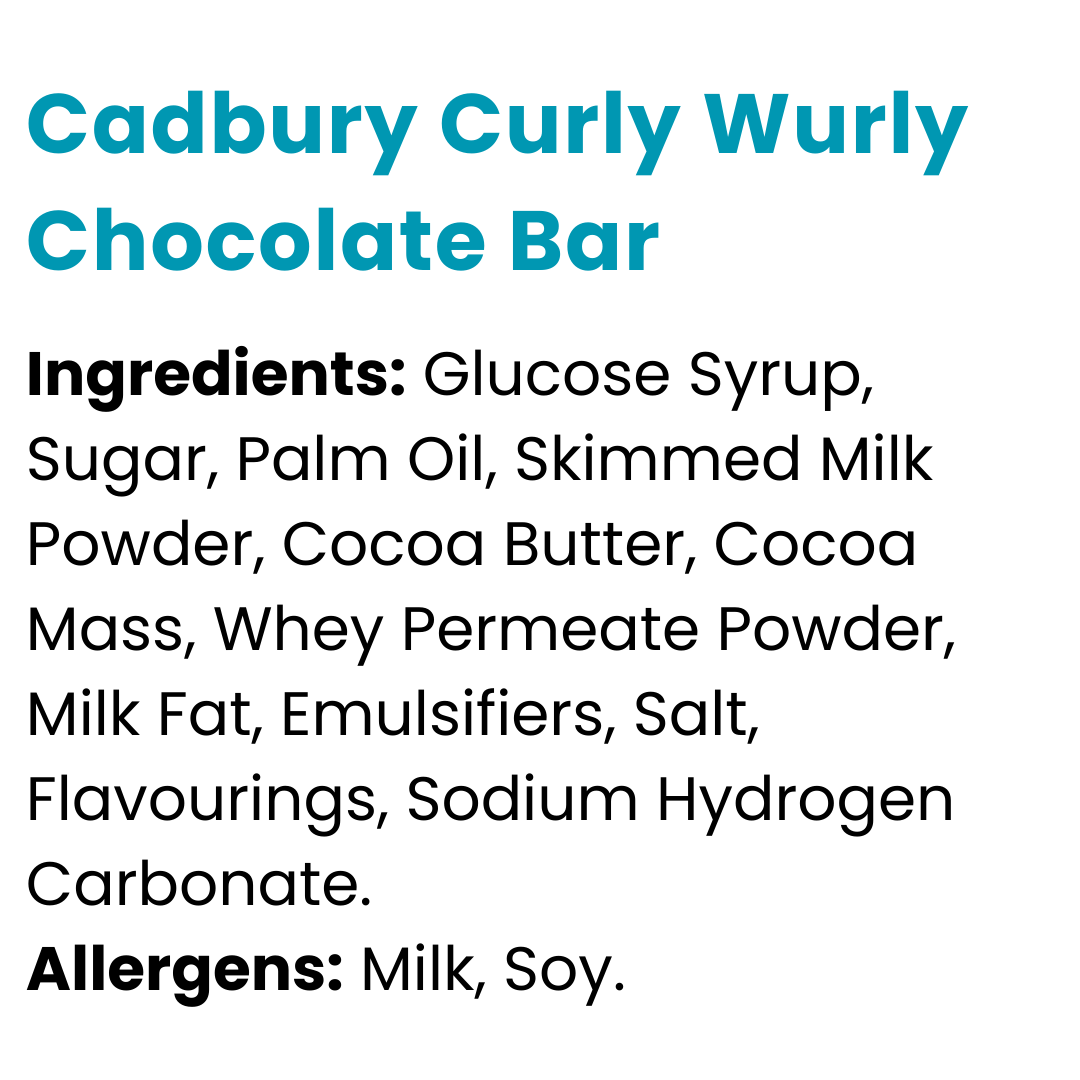 Cadbury Curly Wurly Chocolate Bar 21.5g x 48