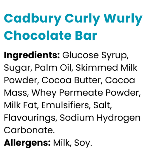 Cadbury Curly Wurly Chocolate Bar 21.5g x 48