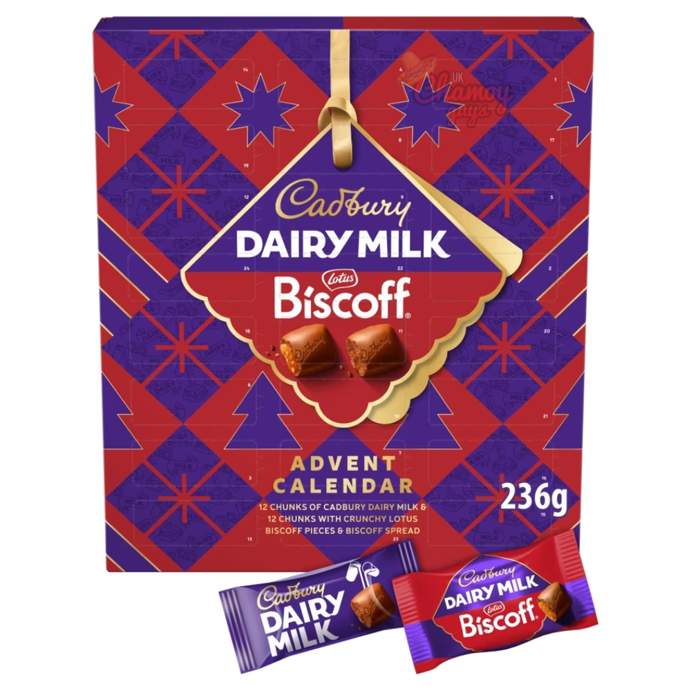 Cadbury Dairy Milk Biscoff Chocolate Advent Calendar 236g (Past Dated)