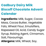 Cadbury Dairy Milk Biscoff Chocolate Advent Calendar 236g (Past Dated)