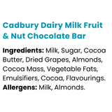 Cadbury Dairy Milk Fruit & Nut Chocolate Bar 49g x 48