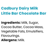 Cadbury Dairy Milk Little Bar Chocolate Bar 18g x 60