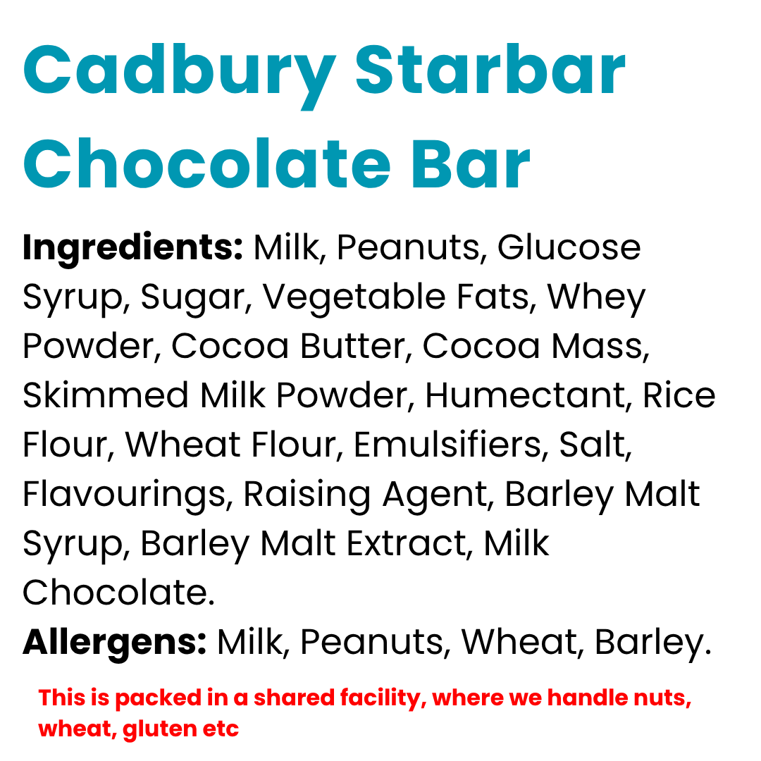 Cadbury Starbar Chocolate Bar 49g x 32