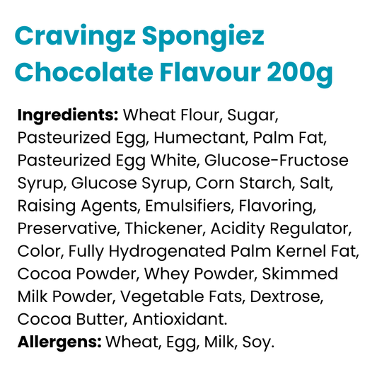 Cravingz Spongiez Chocolate Flavour 200g