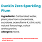 Dunkin Zero Sparkling Plum Flavour Drink 350ml | Box of 6