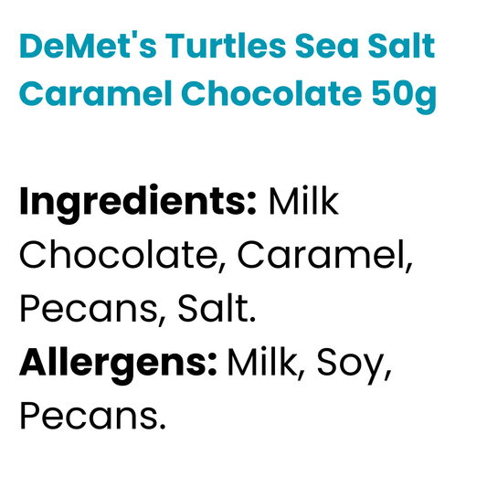 DeMet's Turtles Sea Salt Caramel Chocolate 50g