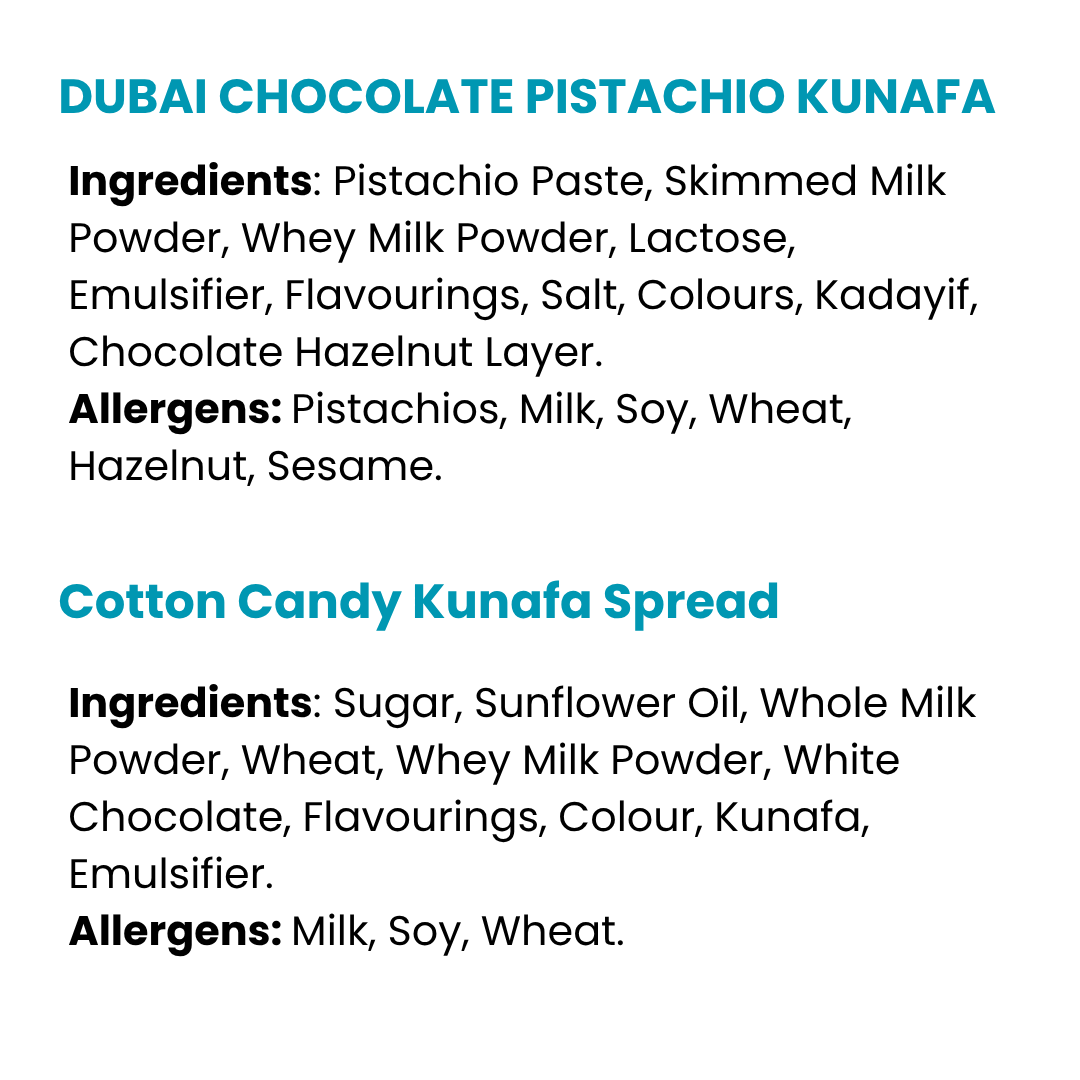 Dubai Chocolate & Cotton Candy Kunafa Spread