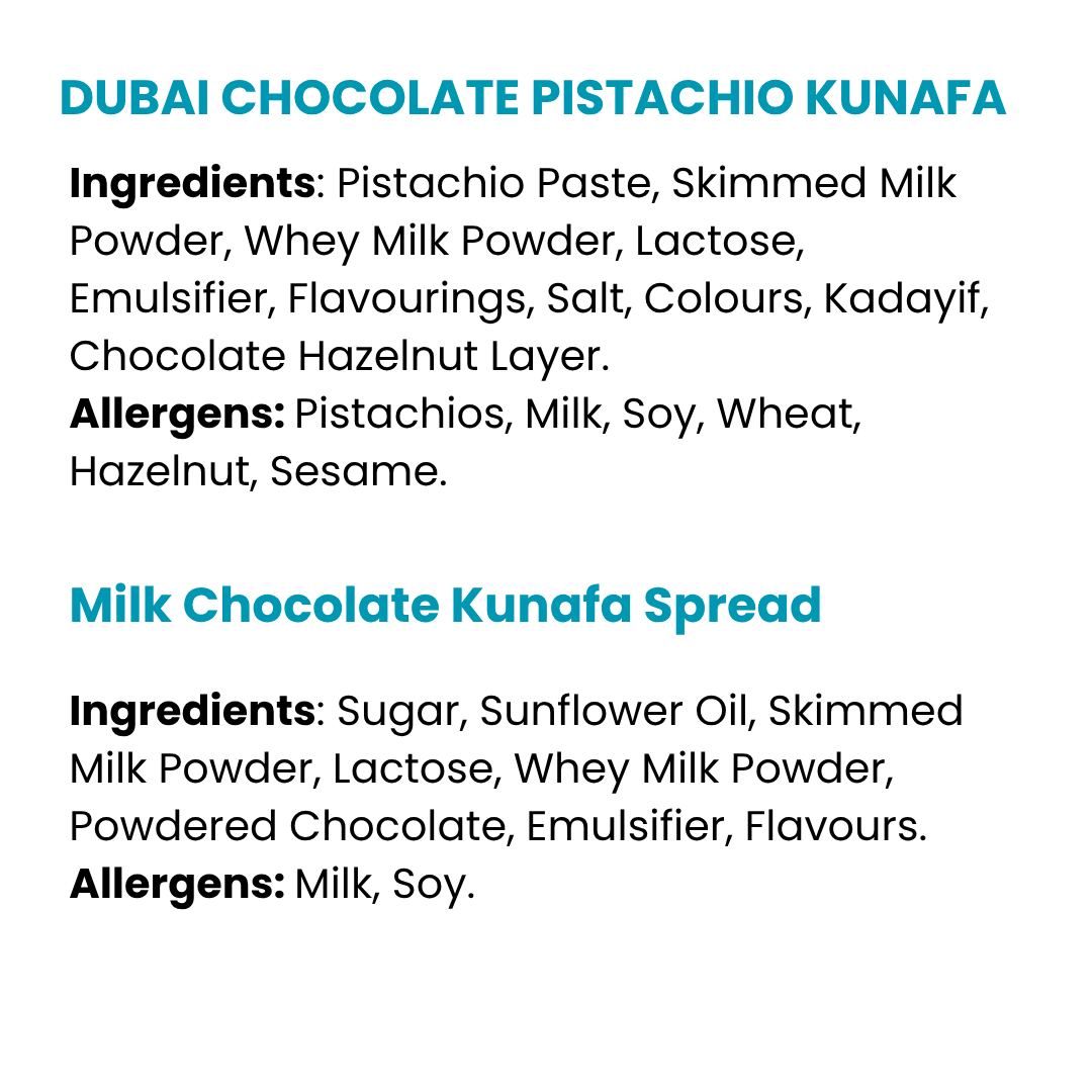 Dubai Chocolate & Milk Chocolate Kunafa Spread Bundle