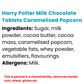 Harry Potter Milk Chocolate Tablets Caramelised Popcorn 40g