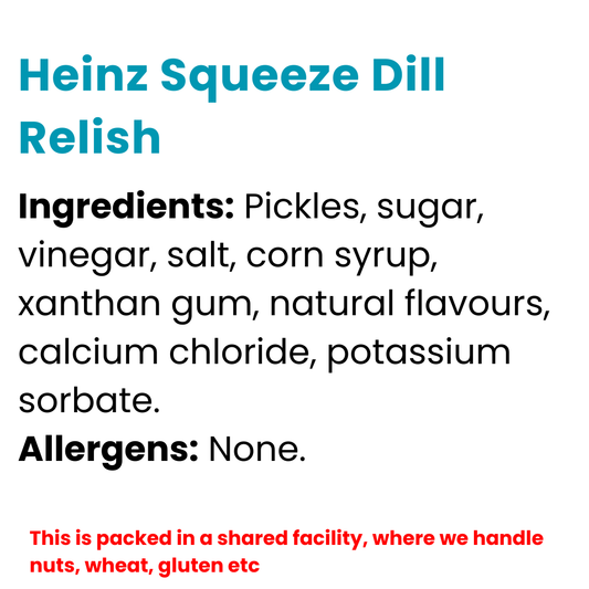 Heinz Squeeze Dill Relish 12.7oz
