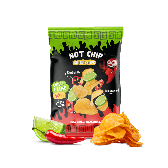 Hot Chip Chilli and Lime Flavour Chips 80g