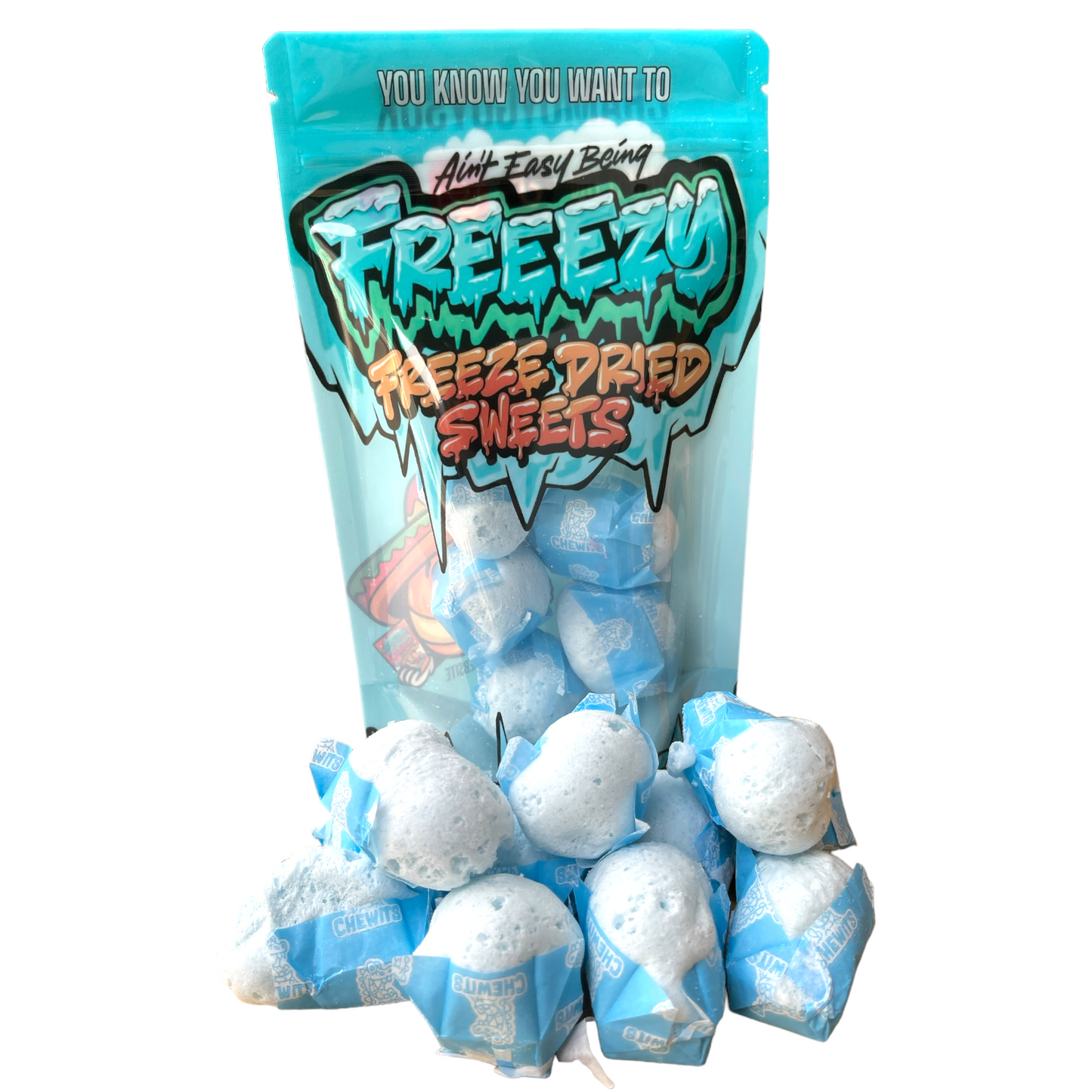 Freeze Dried Blue Raspberry Bites