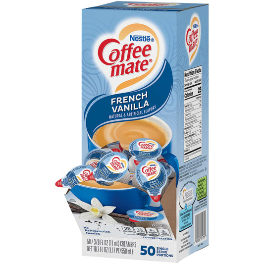 Coffee Mate - 50 Tubs French Vanilla (SUGAR FREE)