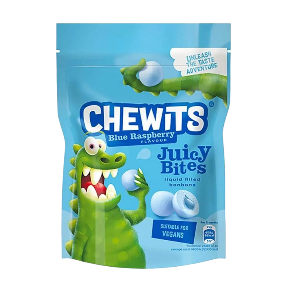 Chewits Blue Raspberry Bon Bons - Juicy Bites (Non Freeze Dried) (Past Dated)