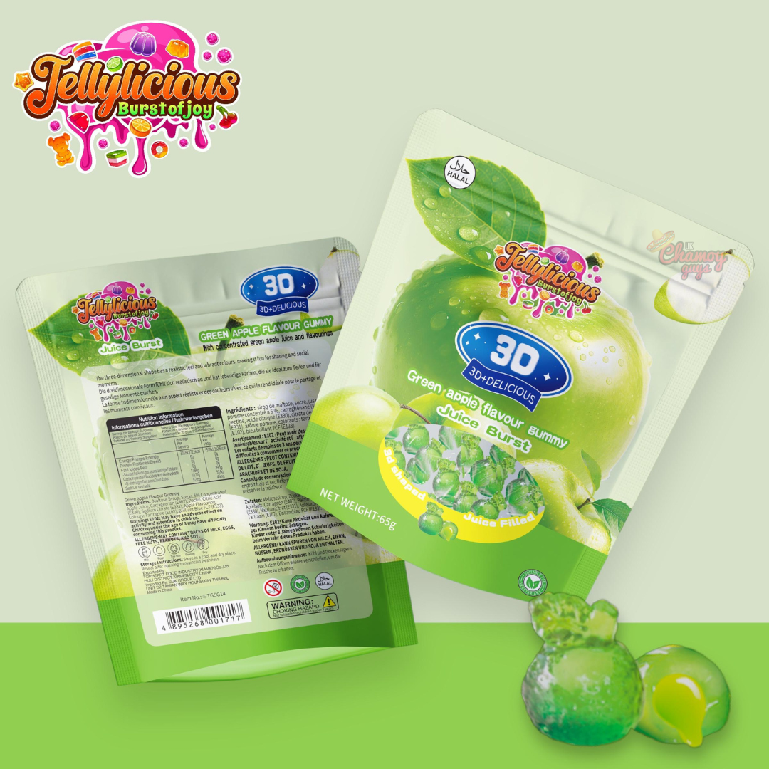 Jellylicious 3D Grape Flavour Gummy Candy