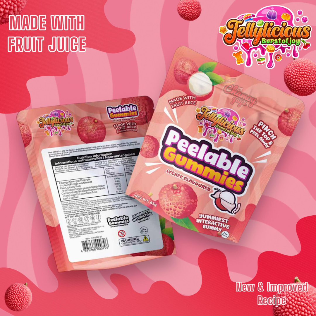 Jellylicious Peelable Gummies – Lychee Flavour