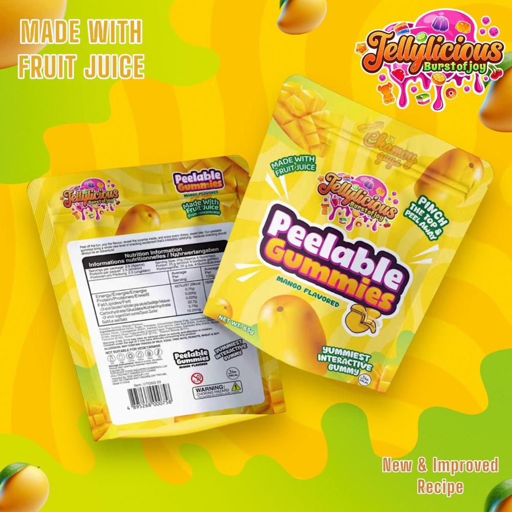 Jellylicious Peelable Gummies – Mango Flavour