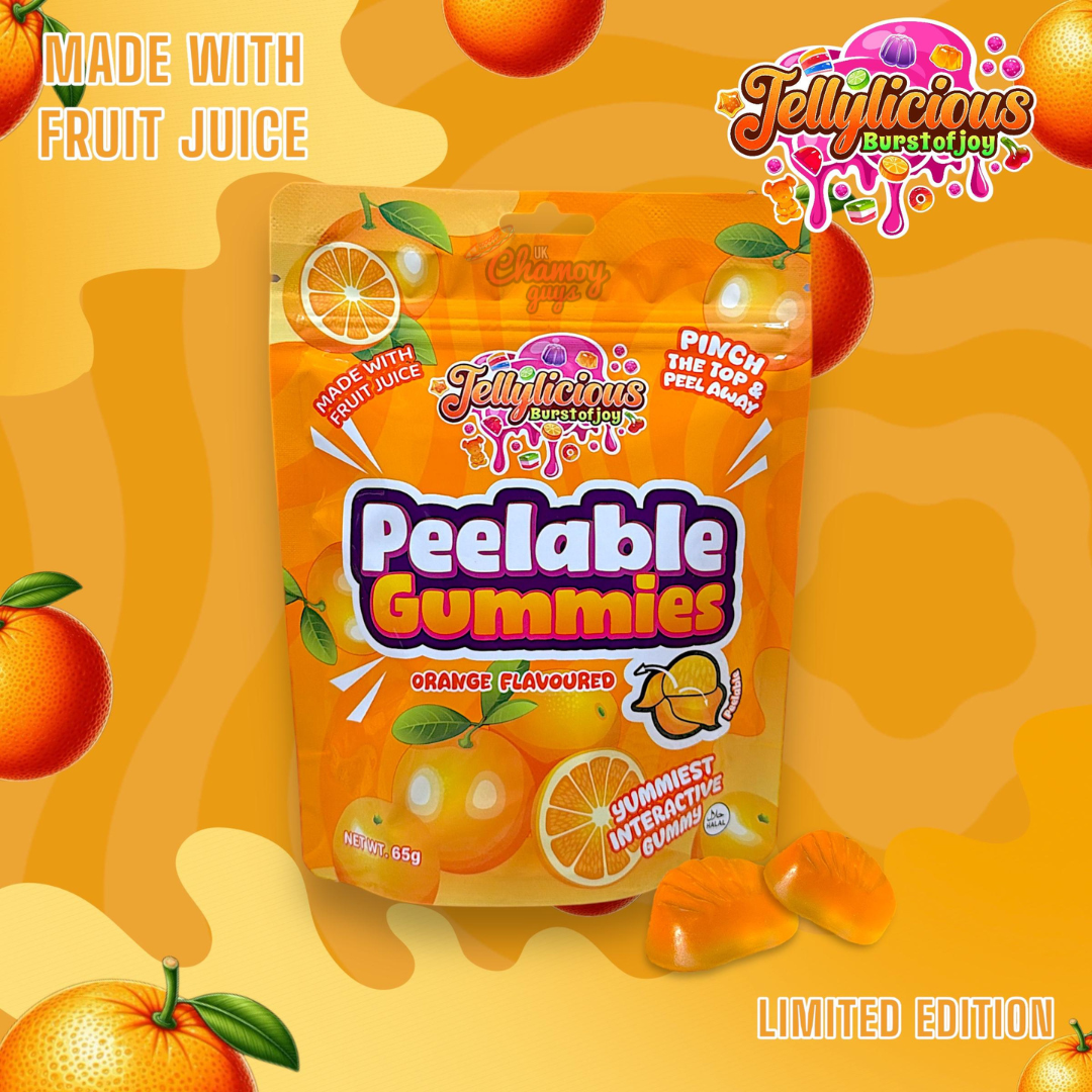 Jellylicious Peelable Gummies – Orange Flavour