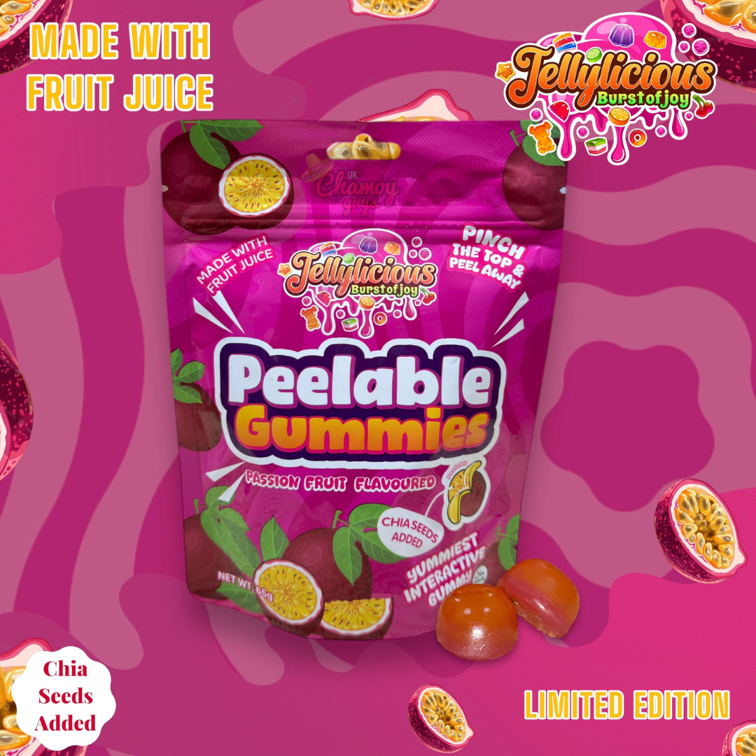 Jellylicious Peelable Gummies – Passion Fruit Flavour