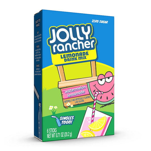 Jolly Rancher Singles To Go Watermelon Lemonade Drink Mix (Past Dated)