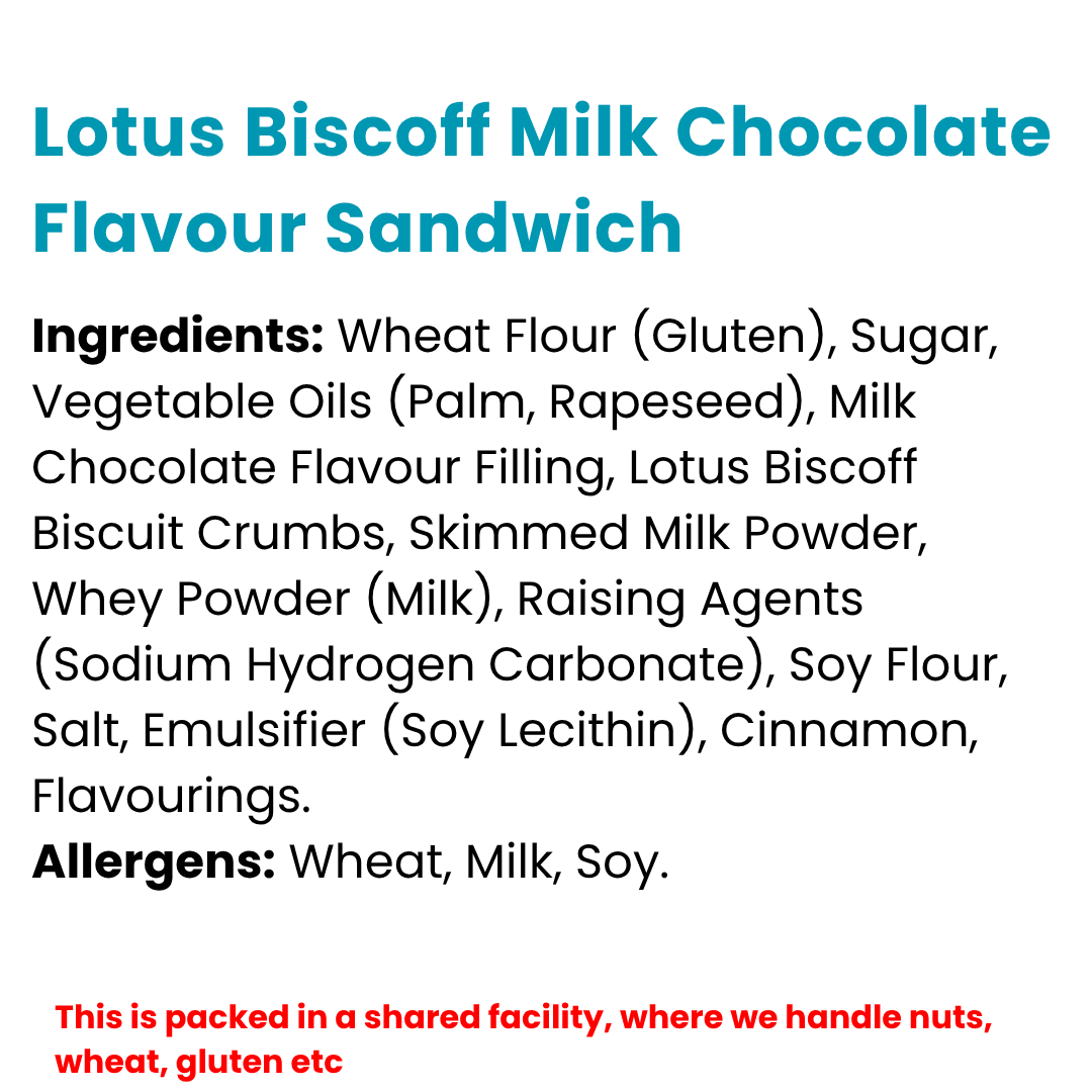 Lotus Biscoff Milk Chocolate Flavour Sandwich 150g