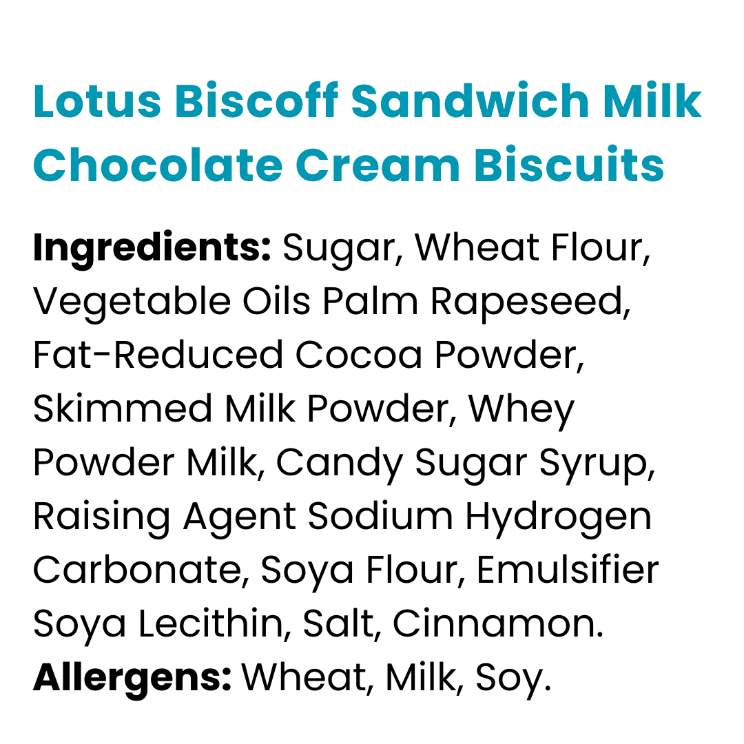 Lotus Biscoff Sandwich Milk Chocolate Cream Biscuits 150 g