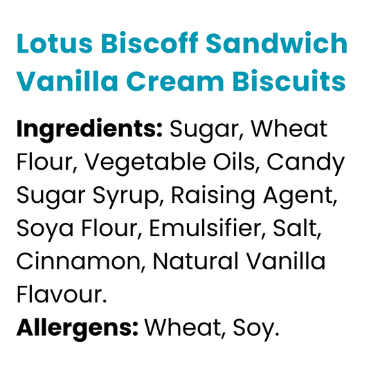 Lotus Biscoff Sandwich Vanilla Cream Biscuits 150g