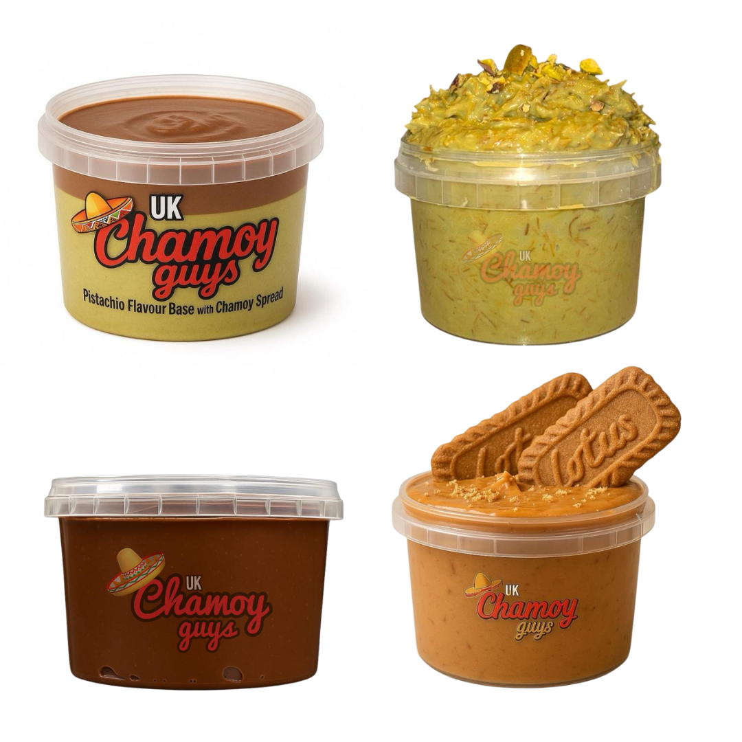 Lotus Biscoff, Milk Chocolate, Dubai Chocolate & Pistachio Kunafa Spread Bundle