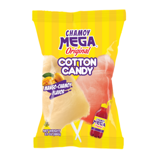 Mega Chamoy Mango-Chamoy Flavor Cotton Candy 3.1oz (88g)